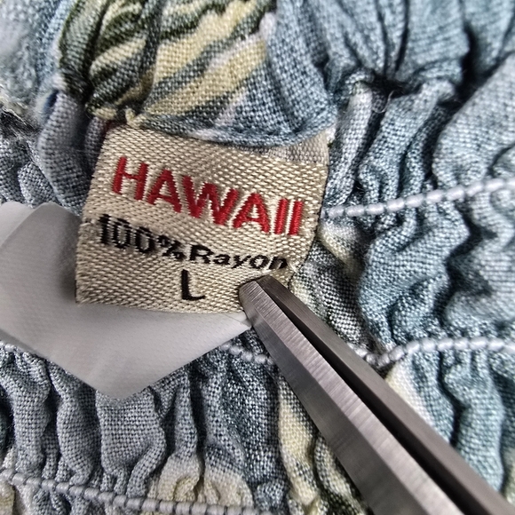 HAWAII Strapless‎ Halter Floral Tropical Dress Blue Womens Size L Beachy Boho - Picture 9 of 13